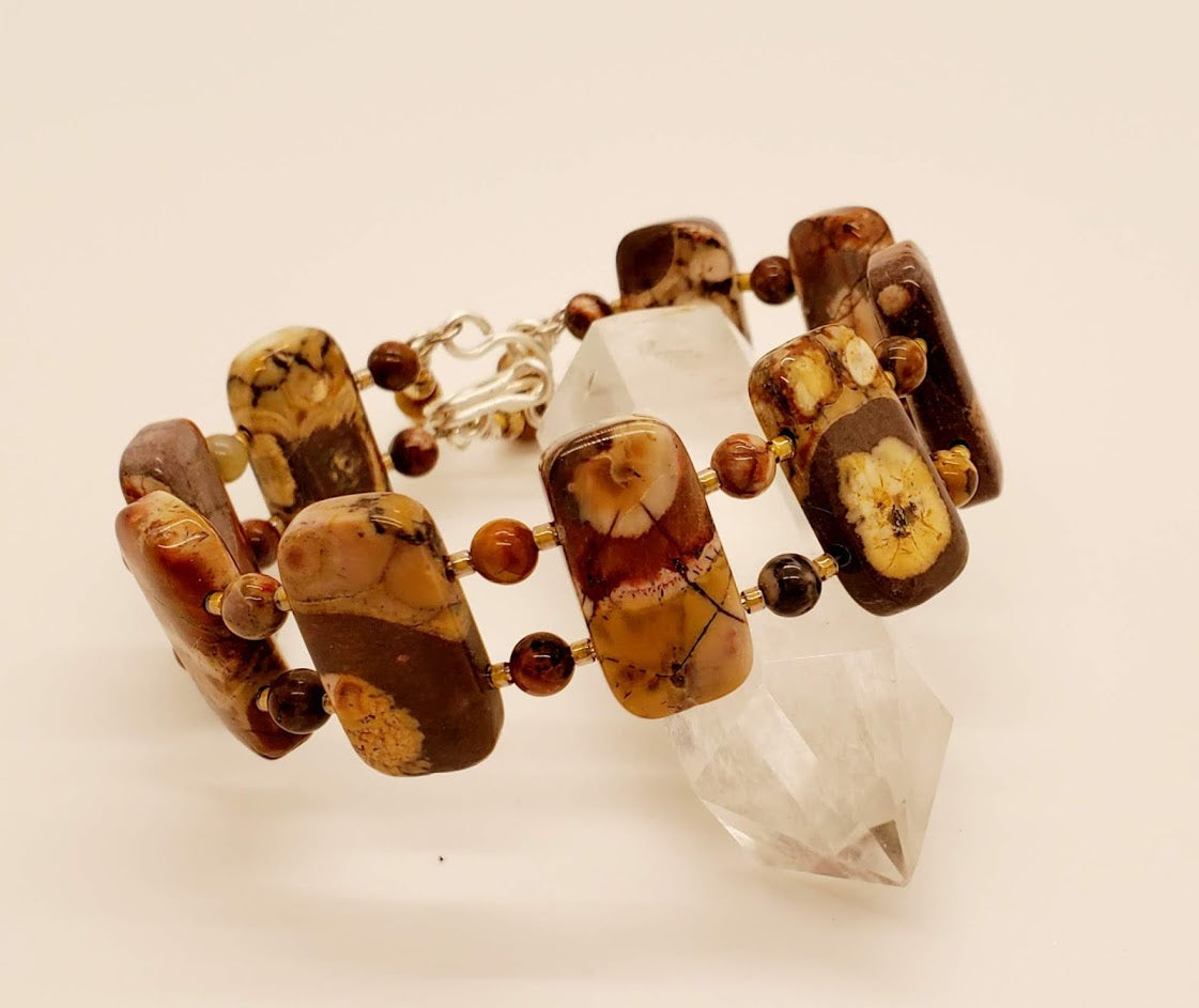 Bird's Eye Rhyolite Gemstone Bracelet