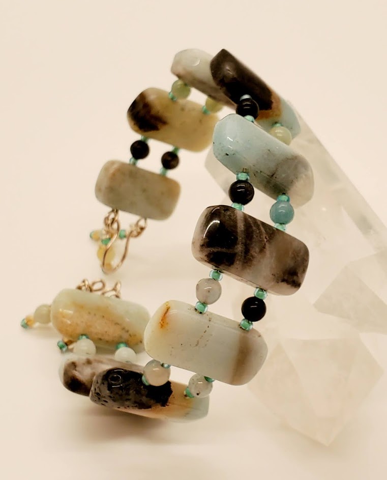 Black & Gold Amazonite Gemstone