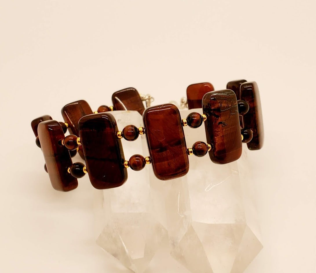 Red Tiger Eye Gemstone Bracelet