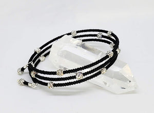 Black & Bling Bangle Bracelet