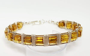 Gold Foil Glass Bracelet